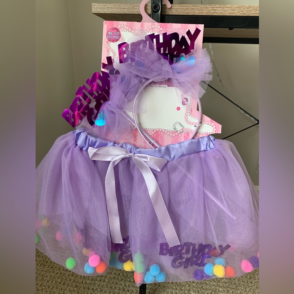 Birthday headband and skirt